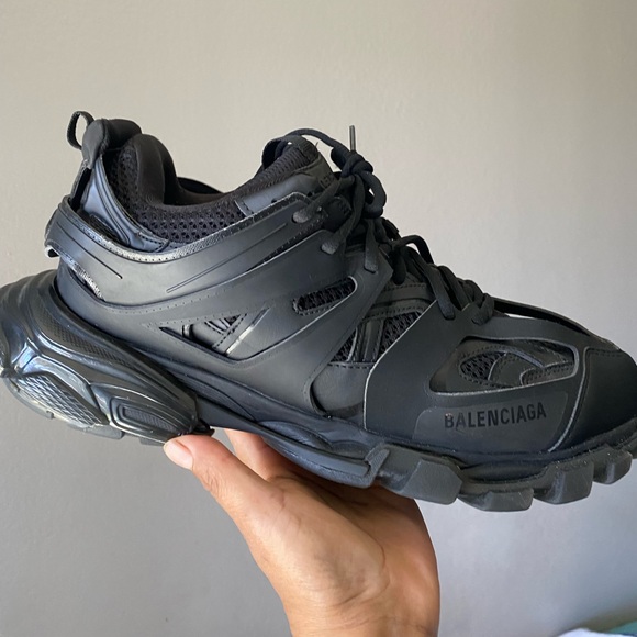 Balenciaga track sneakers in black polyurethane Mens shoes - Picture 1 of 11